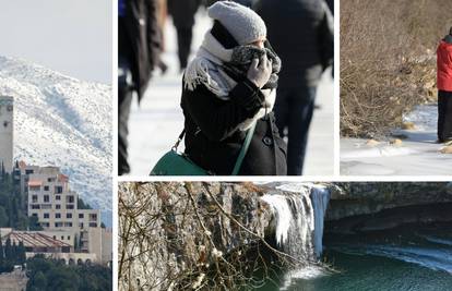 Snijeg paralizirao Dubrovnik, a Gospić se probudio na - 18°C