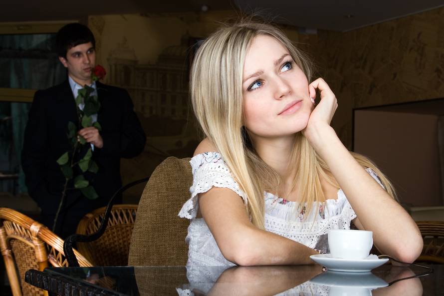 Girl is waiting for a guy