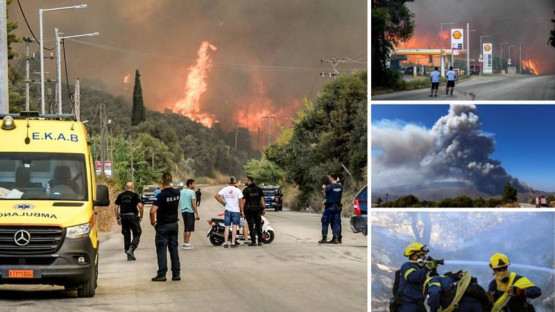 FOTO Jezive scene iz Grčke.  82 požara izbila u periodu od 24 sata: 'Vatrogasci su naši heroji'