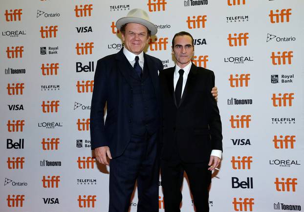 Actors John C. Reilly and Joaquin Phoenix arrive for the world premiere of The Sisters Brothers at the Toronto International Film Festival (TIFF) in Toronto