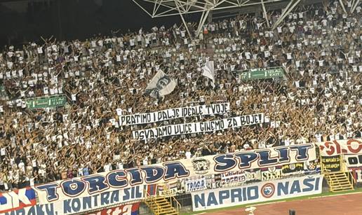 FOTO Torcida izvi&zcaron;dala Garciju i digla poruku za ubijenog &ccaron;lana. Pogledajte atmosferu s Poljuda