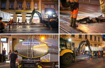 FOTO Pukla cijev: Pogledajte fontanu u Frankopanskoj ulici