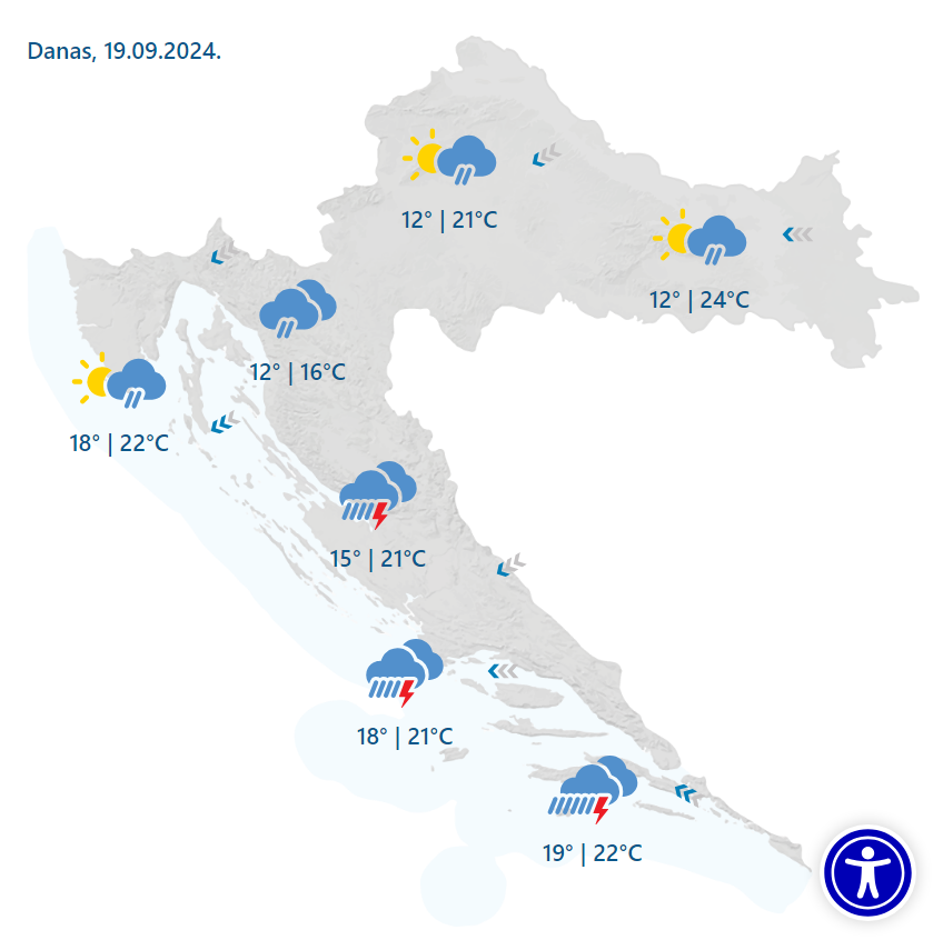 Stiže nevrijeme! Za nekoliko regija upalili narančasti alarm