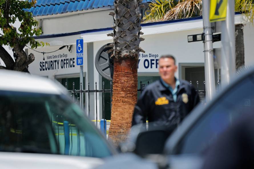 Scene of a reported active shooter situation at the Islamic Center in San Diego