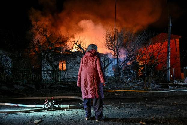 Aftermath of a Russian drone attack in Zaporizhzhia