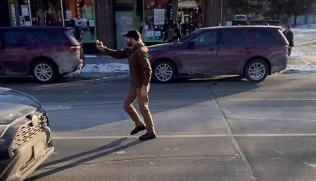 Moments before a man was shot when federal agents were trying to detain him in Minneapolis