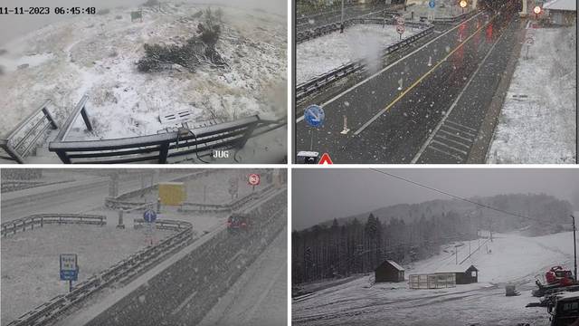 Hrvatska se bijeli! Snijeg pada  na Platku, Dinari,  Biokovu. Evo gdje se očekuju snježni naleti...