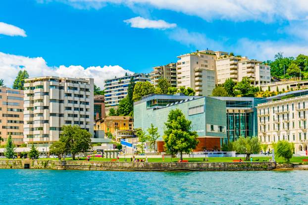 LUGANO, SWITZERLAND, JULY 25, 2017: LAC Lugano Arte e Cultura, a cultural center in Swiss city Lugano