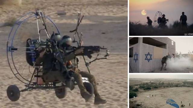 Hamas objavio video pripreme za napad: Teško naoružani borci stižu iz zraka na paraglajderima