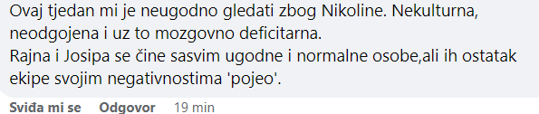 Gledatelje zgrozilo Nikolinino pljuvanje hrane: 'Kako je nije sram, nema osnovnu kulturu'