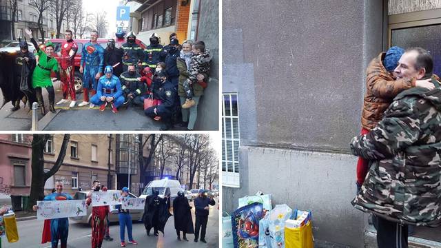 Velikogoričani se maskirali u superheroje i čestitali rođendan Svenu (6) koji je na zračenju