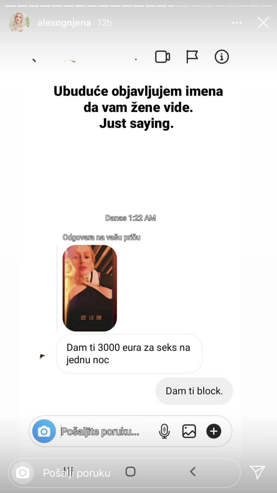 Ognjena javno objavljuje imena udvarača: Evo ako je s nekom ovaj primjerak lignje u vezi...