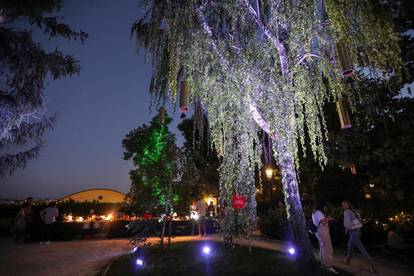 Zagreb: Noćni ugođaj u parku Bele IV. uz svjetlosno-zvučnu instalaciju