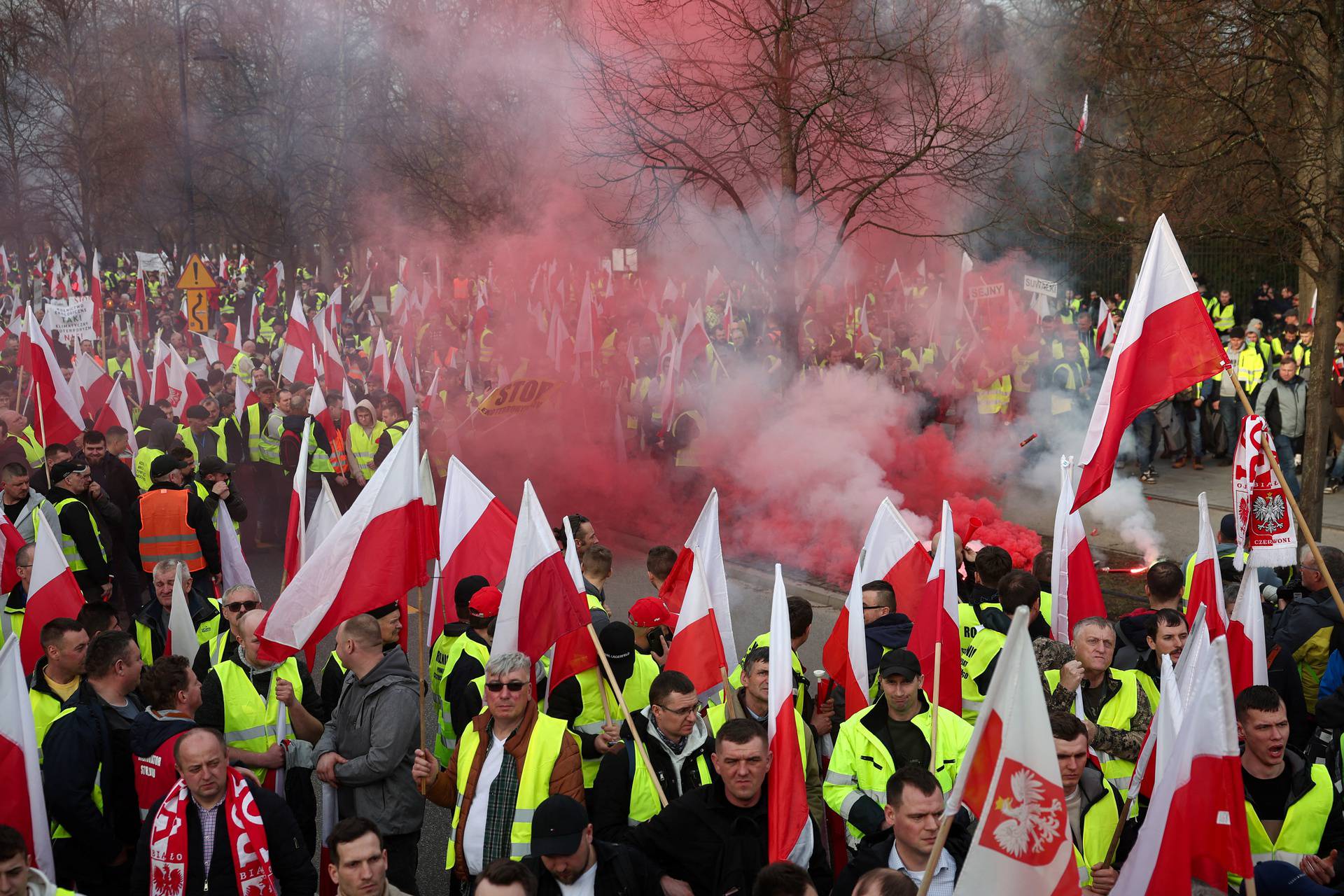 Polish farmers protest in Warsaw