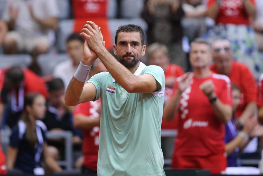 Osijek: Drugi dan Davis Cupa, Marin Čilić - Corentin Moutet