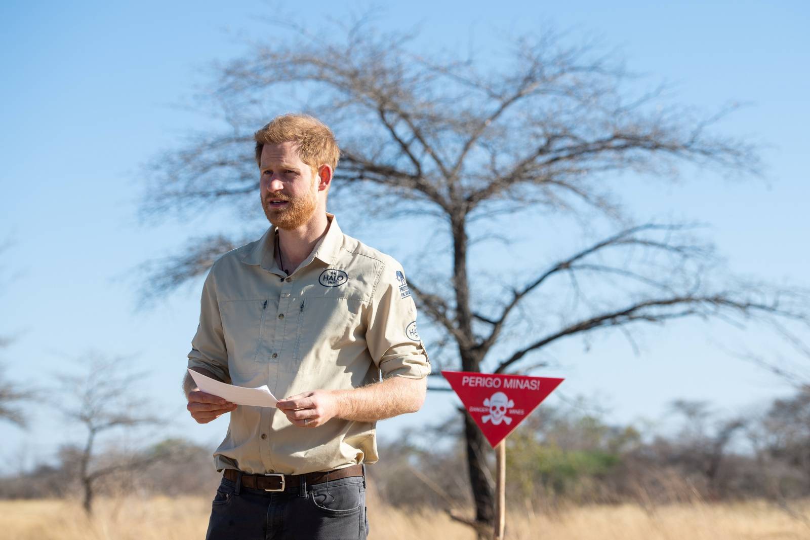 Prince Harry visits landmine project in Dirico Province