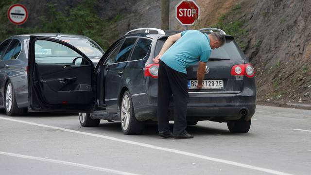 FILE PHOTO: Jarinje border crossing between Kosovo and Serbia