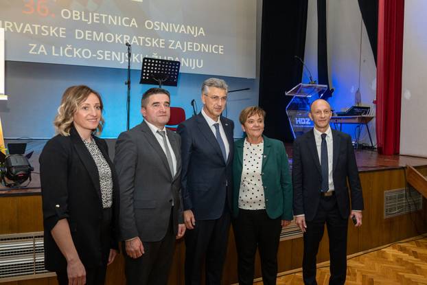 Gospić: Andrej Plenković na obilježavanju 36. obljetnice osnivanja HDZ-a u Ličko-senjskoj županiji