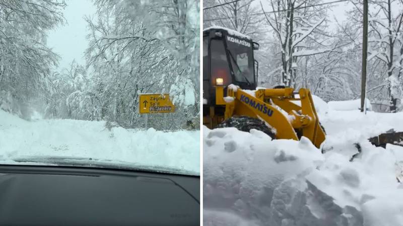 DRAMA KOD PLITVICA Bagerom spasili trudnicu iz sela: 'Ovdje niti ralica nije uspjela doći'