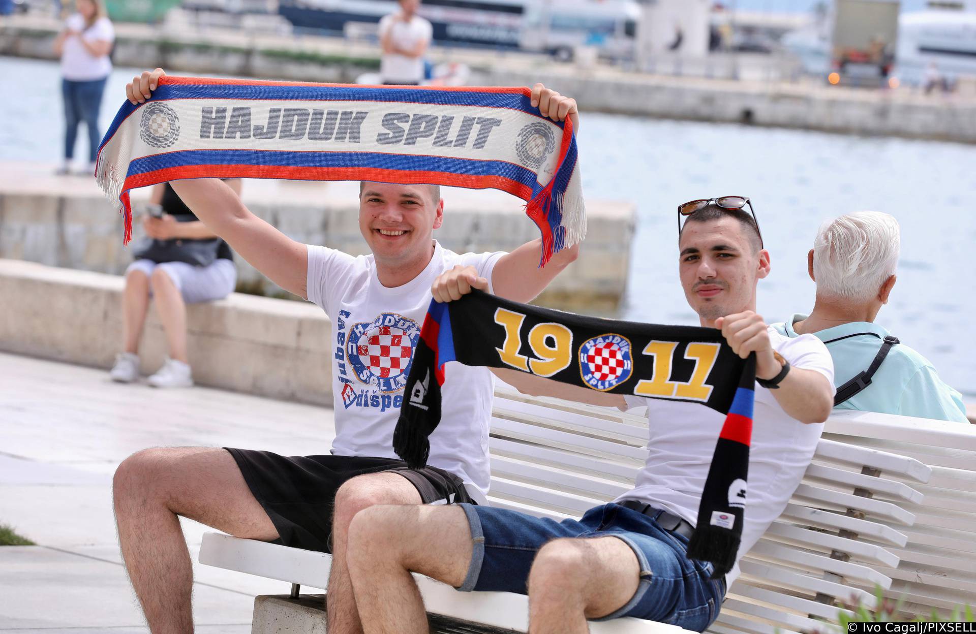 Split: Atmosfera na rivi uoči finala Kupa ozmeđu Hajduka i Rijeke