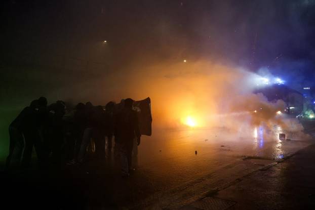 Demonstrators protest the 2026 Winter Olympics in Milan