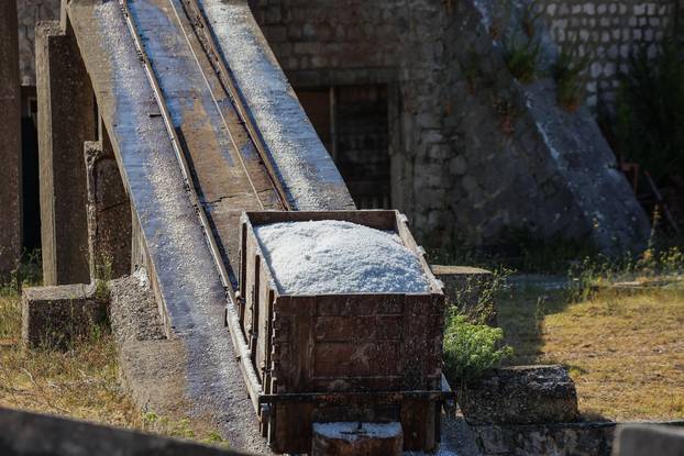 Berba soli u Stonskoj solani