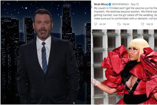 Fanovi Nicki Minaj sad su protiv cijepljenja, a Jimmy Kimmel želi intervju zbog 'oteknutih testisa'