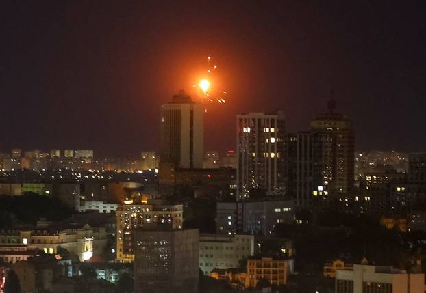 Russian drone and missile strike in Kyiv
