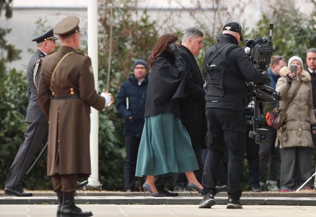 Zagreb: Dolazak Zorana Milanovića u društvu supruge na inauguraciju 