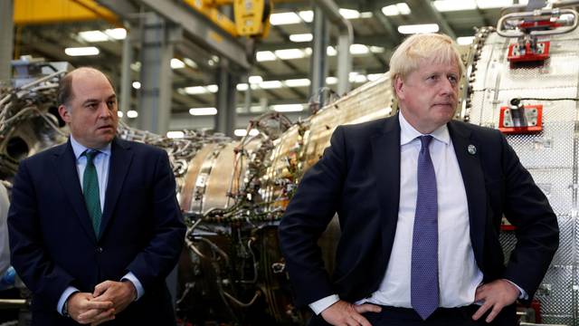 Britain's Prime Minister Boris Johnson visits Rolls Royce factory in Bristol