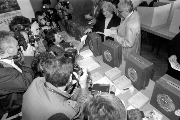 Prvi krug poslijeratnih višestranačkih izbora u Hrvatskoj, 22.4.1990.