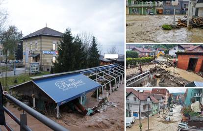 Poplave u BiH: Središte grada se pretvorilo u jezero, kuće pod vodom, bujica je nosila aute