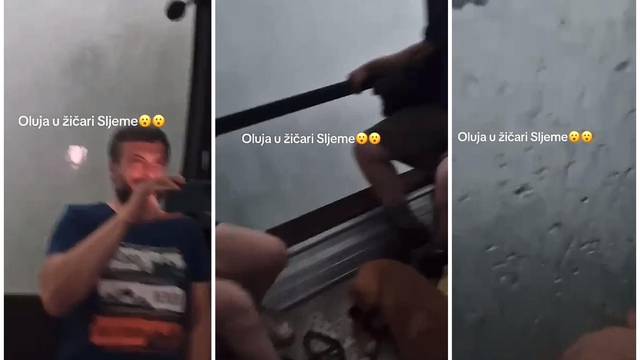 VIDEO Društvo za vrijeme oluje zaglavilo u žičari na Sljemenu: 'Ovo je trauma za cijeli život'