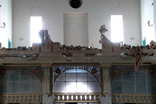 Zagreb: Bazilika Presvetog Srca Isusovog u Palmotićevoj ulici koja je uništena u potresu