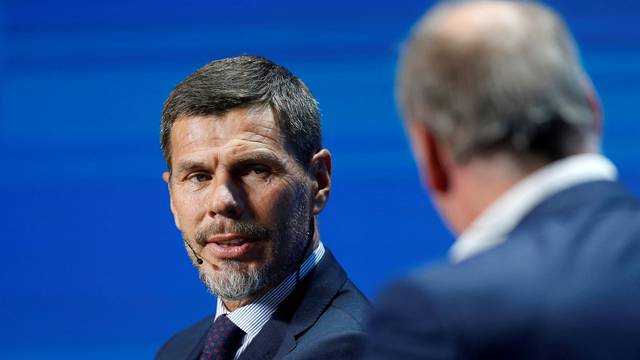 FILE PHOTO: Zvonimir Boban, Fifa Deputy Secretary General, gestures during the Dubai International Sports Conference in Dubai