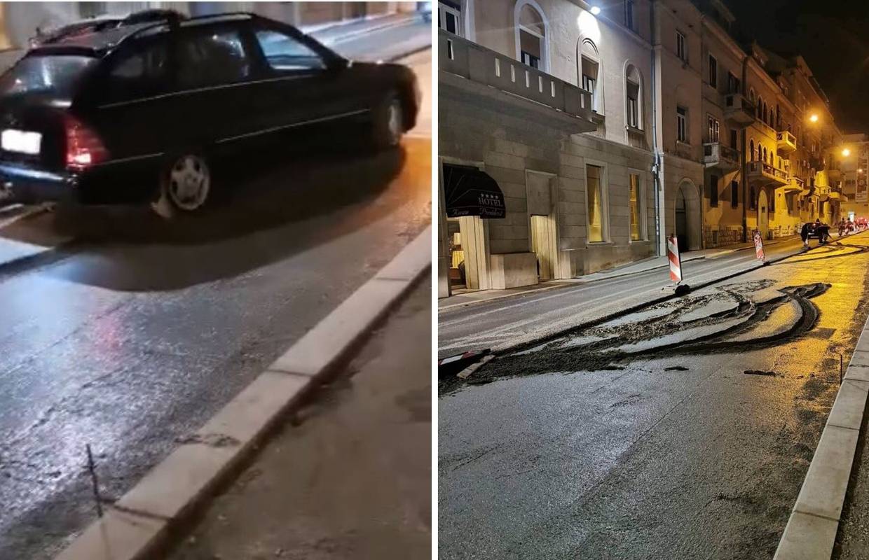 'Ukleta' ulica u Splitu: Autom ušla u svježi beton i 'potonula'