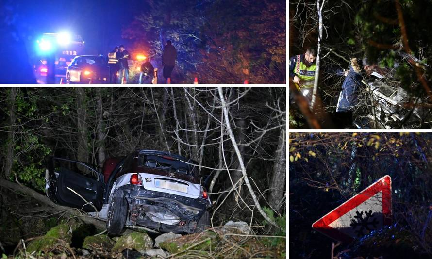 FOTO Užasni prizori iz Zadvarja: Auto završio u stablu, četvero u bolnici s teškim ozljedama