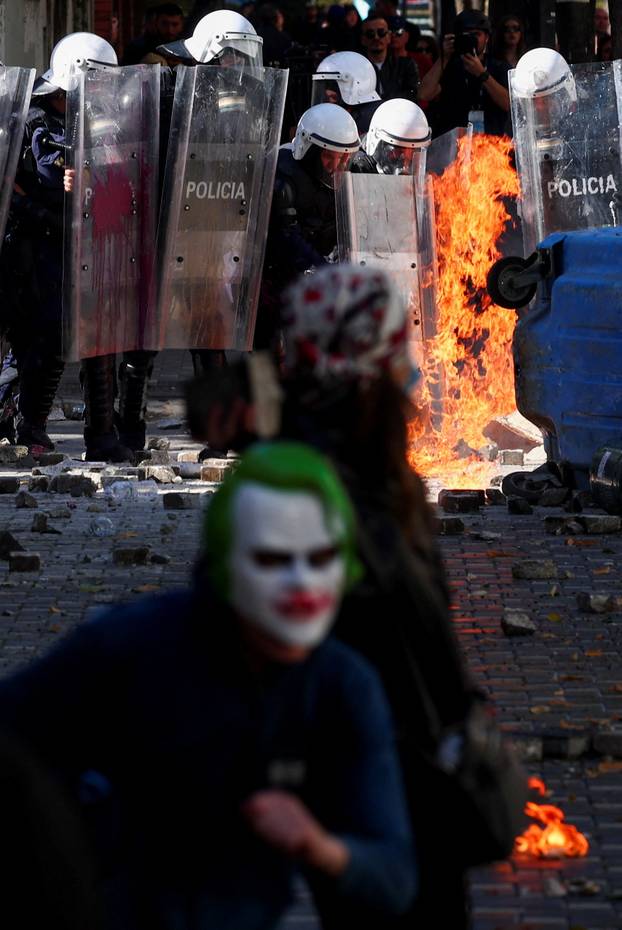 Anti-government protest by students in Tirana