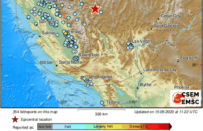 Jak potres od 6,4  Richtera u Nevadi: 'Užas, dugo je trajalo'