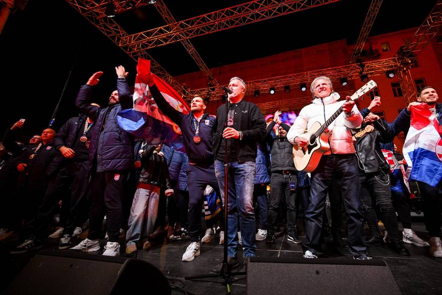 Zagreb: Svečani doček rukometnih reprezentativaca nakon osvojene bronce na Europskom prvenstvu