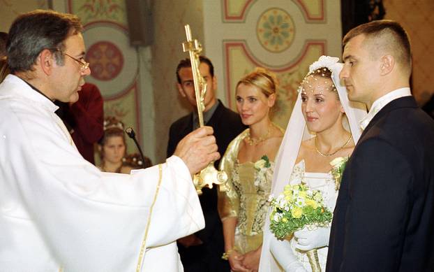 Zagreb: 12.10.2002., vjen?anje Mirka Filipovi?a i Klaudije Šuker