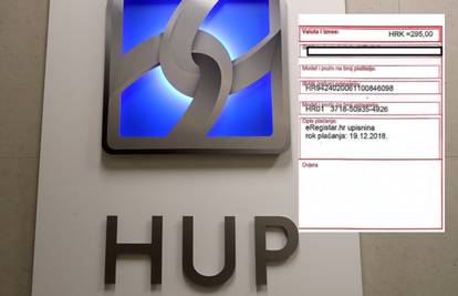 HUP: 'Ne nasjedajte na lažne uplatnice za upis u e-registar'