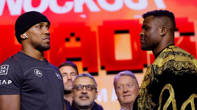 FILE PHOTO: Anthony Joshua & Francis Ngannou - Press Conference