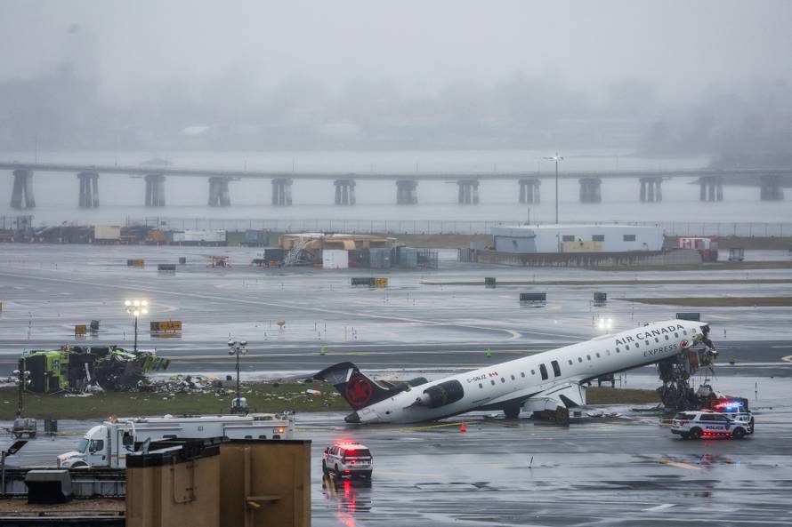 Air Canada Express jet collides with a ground vehicle at LaGuardia airport