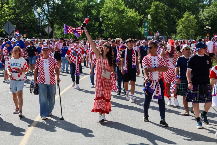 SP 2026 Toronto: Veliki hrvatski korteo prema Toronto stadionu sa 100-metarskom zastavom