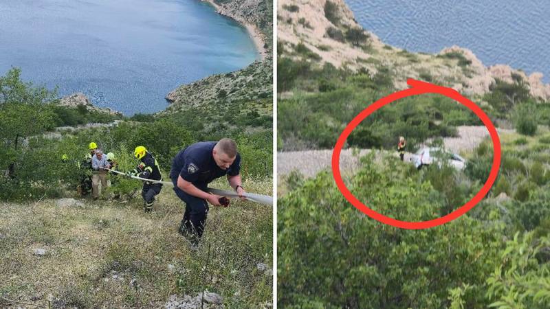 FOTO ČUDO KOD BRELA Autom sletio u provaliju duboku 150 m: 'Vozač je sam uspio izaći!'