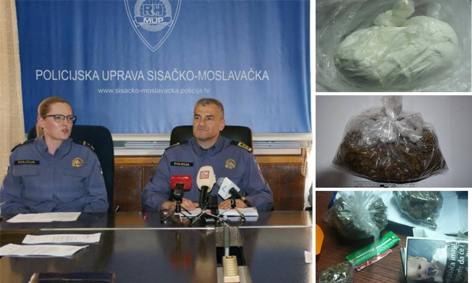 Zaplijenili više od 4 kile droga: U Sisku uhitili osmoricu dilera