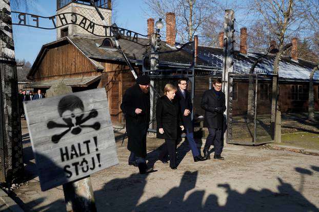 German Chancellor Angela Merkel and Polish Prime Minister Mateusz Morawiecki visit the Auschwitz-Birkenau memorial and museum