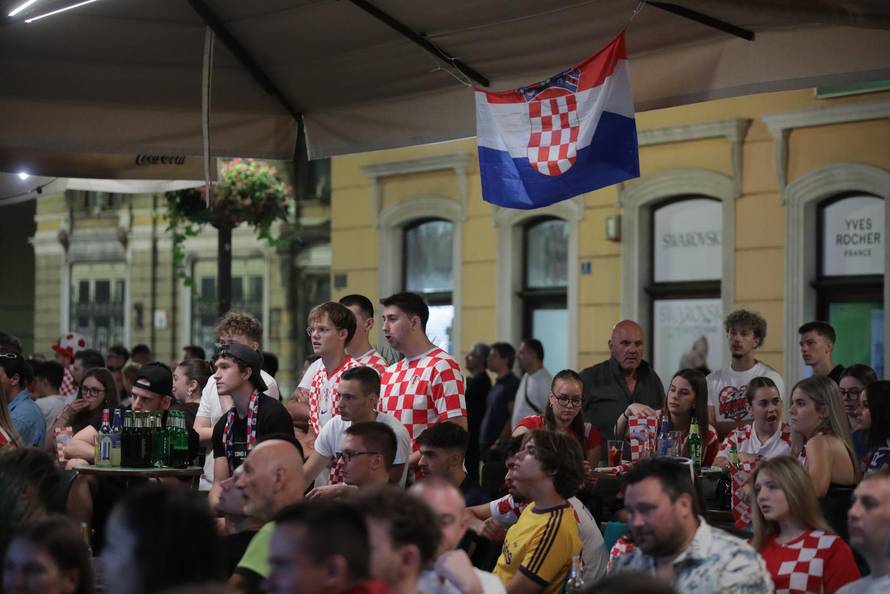 Rijeka: Pra??enje utakice Hrvatska-Portugal