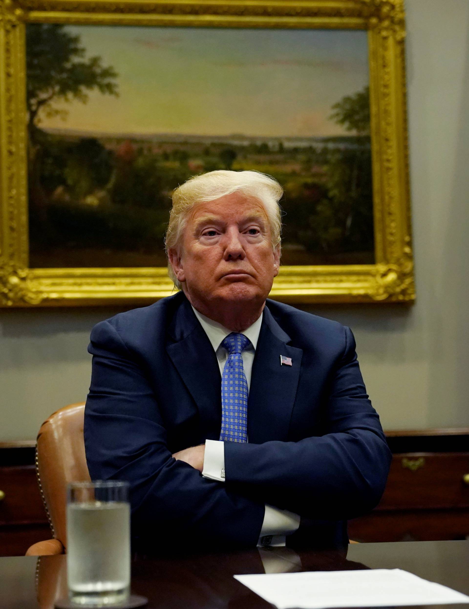 Trump hosts a roundtable on the Foreign Investment Risk Review Modernization Act at the White House in Washington